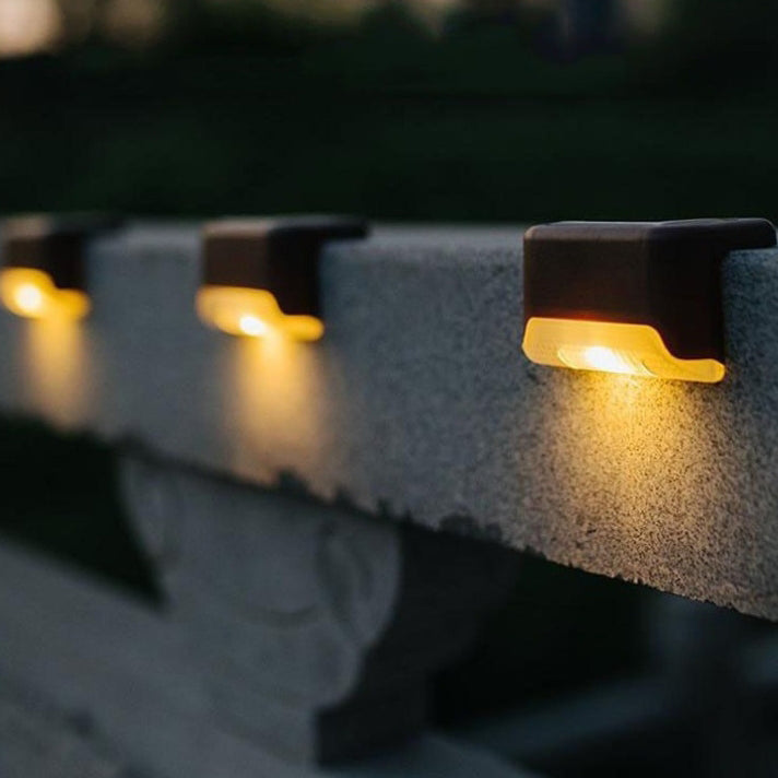 Contemporary Industrial PP Square Waterproof LED Solar Outdoor Step Light For Garden | Stornfield