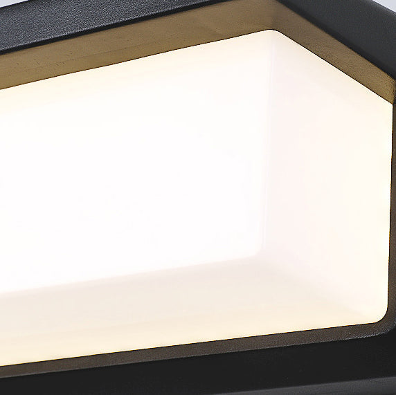 Contemporary Simplicity Rectangular Waterproof Solar Human Body Induction LED Outdoor Wall Sconce Lamp For Garden | Stornfield