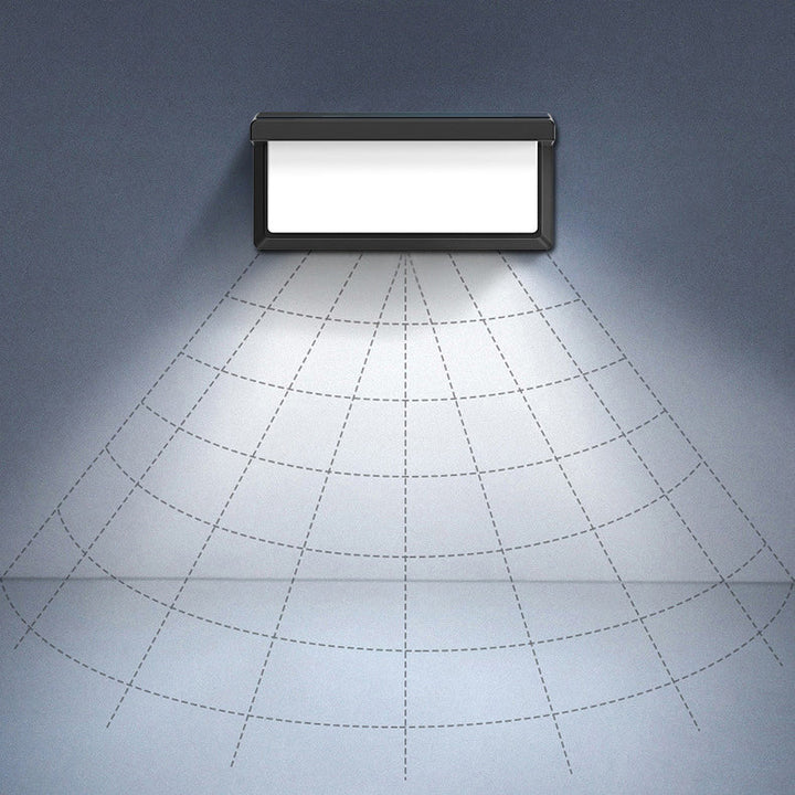 Contemporary Simplicity Rectangular Waterproof Solar Human Body Induction LED Outdoor Wall Sconce Lamp For Garden | Stornfield