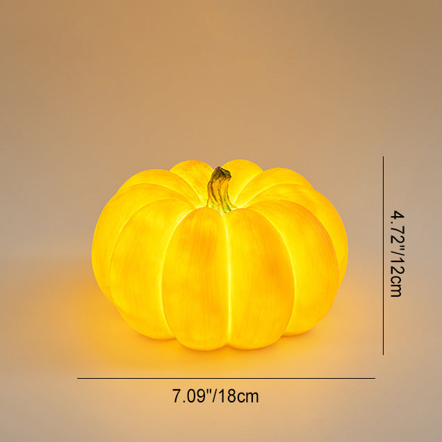 Modern Art Deco Solar Waterproof Pumpkin Round Resin LED Outdoor Light For Garden | Stornfield