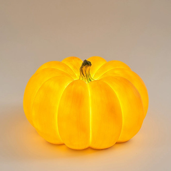 Modern Art Deco Solar Waterproof Pumpkin Round Resin LED Outdoor Light For Garden | Stornfield