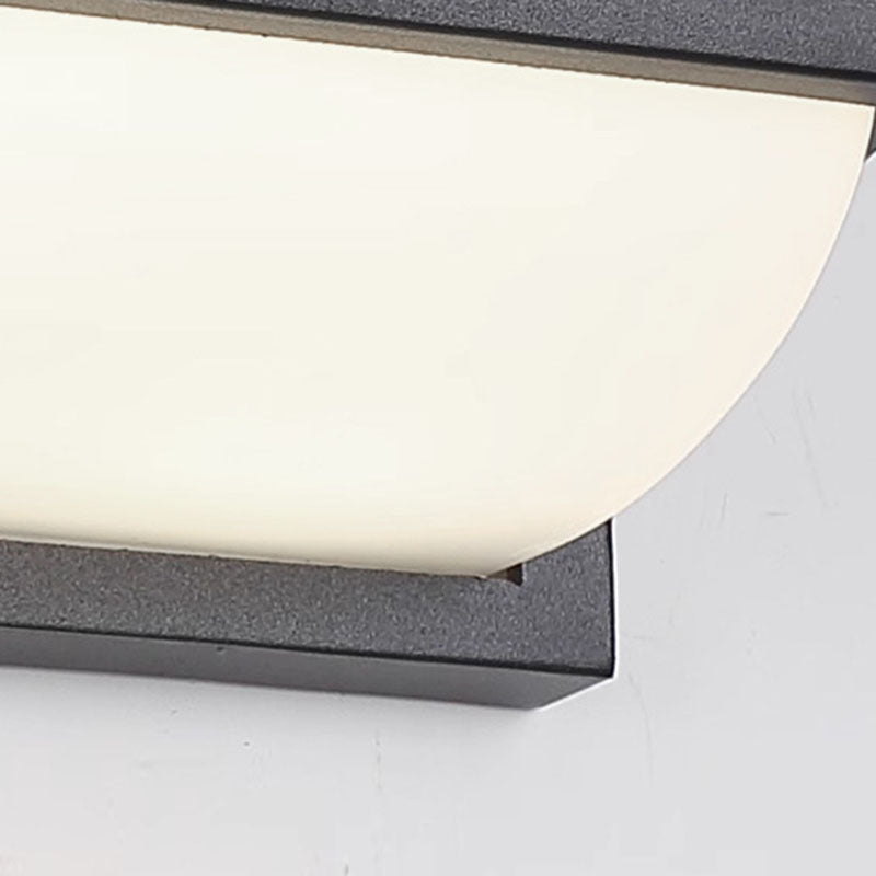 Modern Minimalist Waterproof Rectangle Oval PC Aluminum LED Wall Sconce Lamp For Outdoor | Stornfield