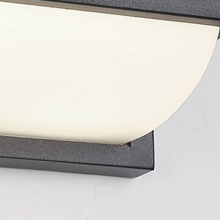 Modern Minimalist Waterproof Rectangle Oval PC Aluminum LED Wall Sconce Lamp For Outdoor | Stornfield