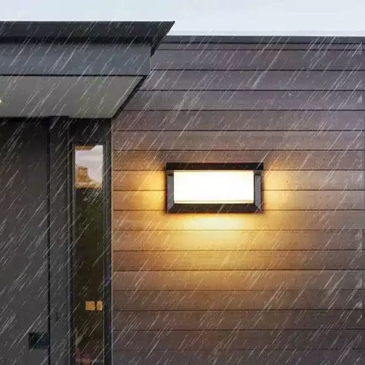 Modern Minimalist Waterproof Rectangle Oval PC Aluminum LED Wall Sconce Lamp For Outdoor | Stornfield