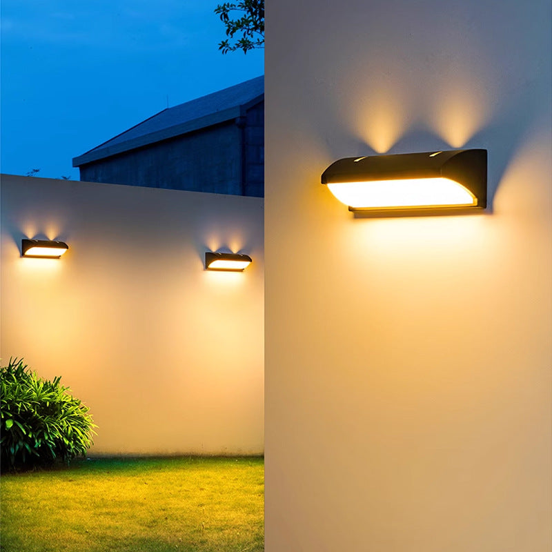 Modern Minimalist Waterproof Rectangle Oval PC Aluminum LED Wall Sconce Lamp For Outdoor | Stornfield