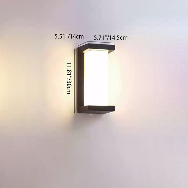 Modern Minimalist Waterproof Rectangle Oval PC Aluminum LED Wall Sconce Lamp For Outdoor | Stornfield