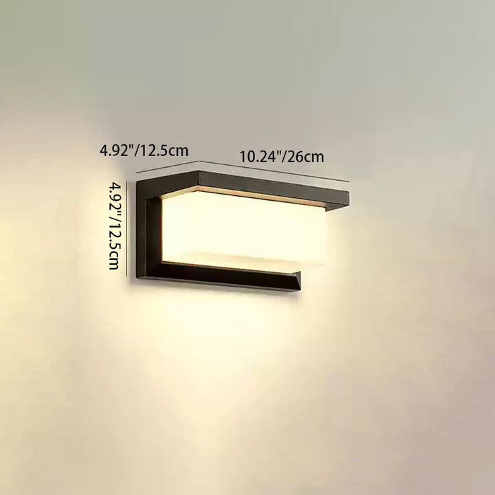 Modern Minimalist Waterproof Rectangle Oval PC Aluminum LED Wall Sconce Lamp For Outdoor | Stornfield
