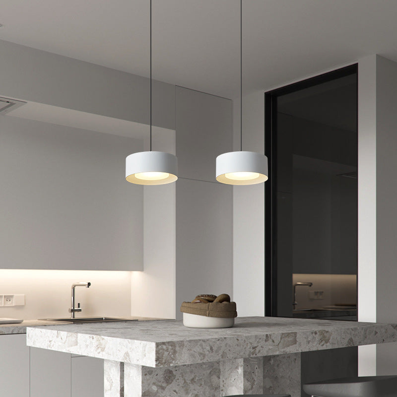 Stornfield | Minimalist Cylindrical Round Iron LED Pendant Light for Bedroom