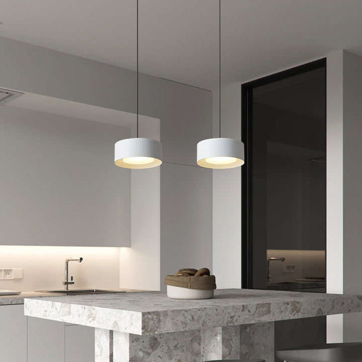 Stornfield | Minimalist Cylindrical Round Iron LED Pendant Light for Bedroom