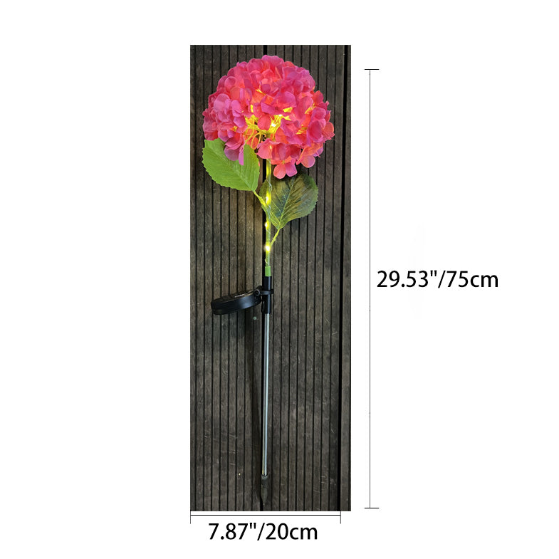 Contemporary Creative Solar Waterproof Hydrangea Round PVC Stainless Steel LED Outdoor Light For Garden | Stornfield