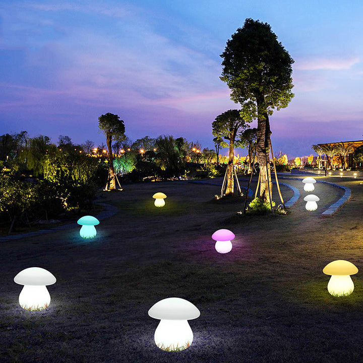 Contemporary Creative Solar Waterproof Mushroom Shape PE LED Outdoor Light For Patio | Stornfield
