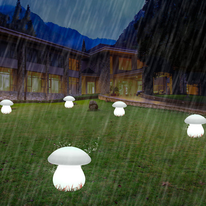 Contemporary Creative Solar Waterproof Mushroom Shape PE LED Outdoor Light For Patio | Stornfield