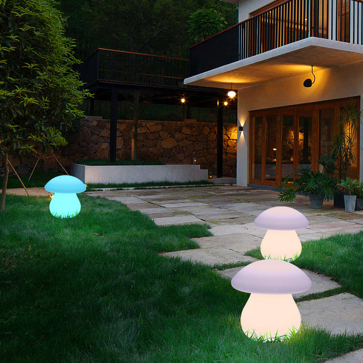 Contemporary Creative Solar Waterproof Mushroom Shape PE LED Outdoor Light For Patio | Stornfield