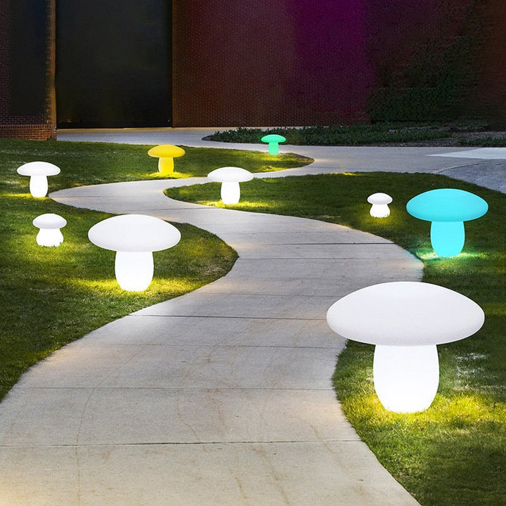 Contemporary Creative Solar Waterproof Mushroom Shape PE LED Outdoor Light For Patio | Stornfield