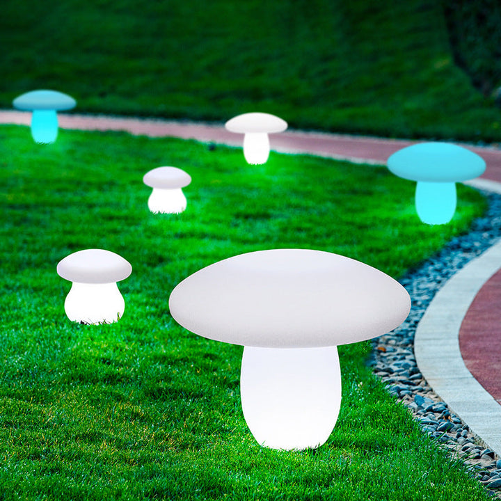 Contemporary Creative Solar Waterproof Mushroom Shape PE LED Outdoor Light For Patio | Stornfield