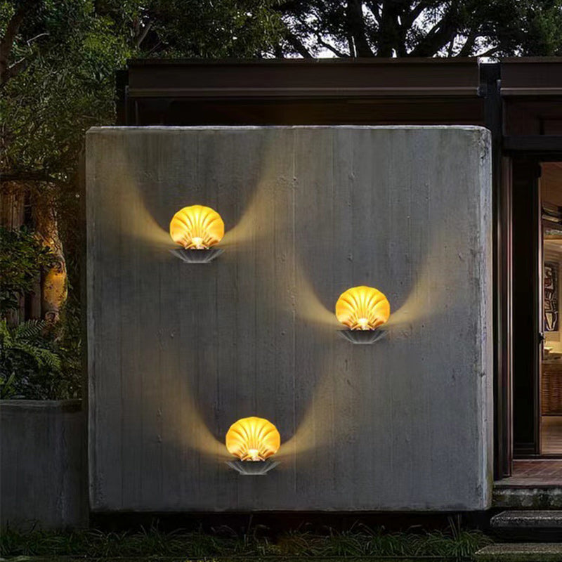 Contemporary Creative Waterproof Shell Aluminum Acrylic LED Wall Sconce Lamp For Outdoor Patio | Stornfield