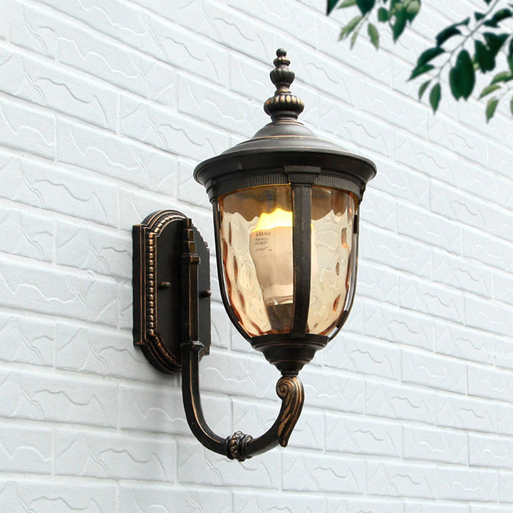Contemporary Nordic Jar Aluminum Glass 1-Light Wall Sconce Lamp For Outdoor Patio | Stornfield