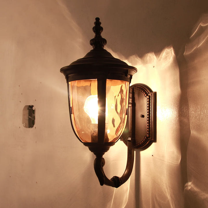 Contemporary Nordic Jar Aluminum Glass 1-Light Wall Sconce Lamp For Outdoor Patio | Stornfield
