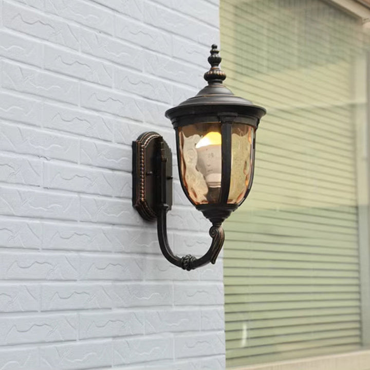 Contemporary Nordic Jar Aluminum Glass 1-Light Wall Sconce Lamp For Outdoor Patio | Stornfield