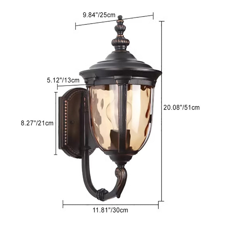 Contemporary Nordic Jar Aluminum Glass 1-Light Wall Sconce Lamp For Outdoor Patio | Stornfield