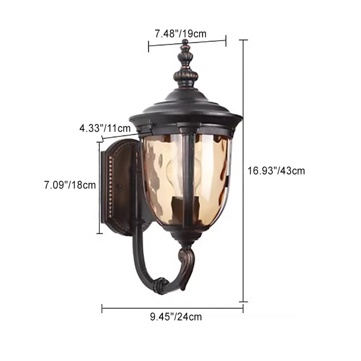 Contemporary Nordic Jar Aluminum Glass 1-Light Wall Sconce Lamp For Outdoor Patio | Stornfield