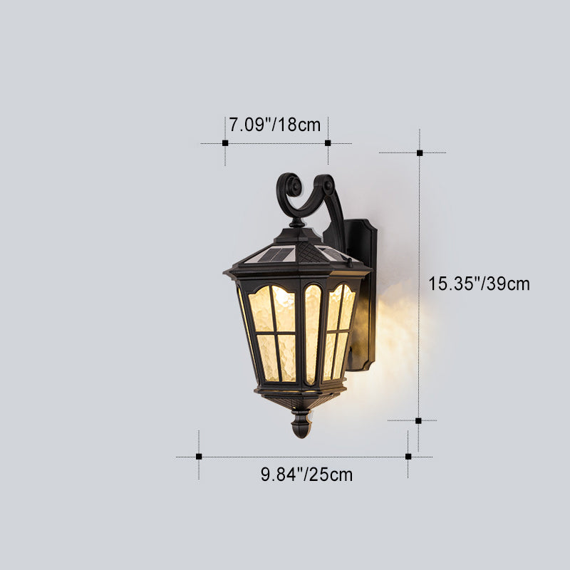 Traditional European Lantern Waterproof Aluminum Glass 1-Light Wall Sconce Lamp For Outdoor Patio | Stornfield