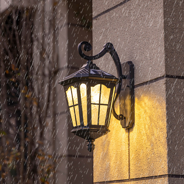 Traditional European Lantern Waterproof Aluminum Glass 1-Light Wall Sconce Lamp For Outdoor Patio | Stornfield