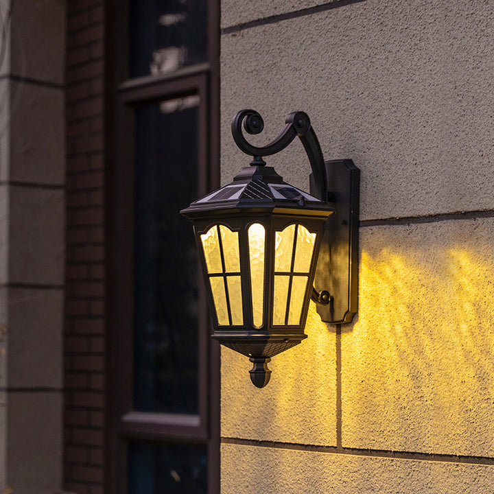 Traditional European Lantern Waterproof Aluminum Glass 1-Light Wall Sconce Lamp For Outdoor Patio | Stornfield