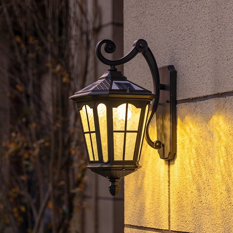 Traditional European Lantern Waterproof Aluminum Glass 1-Light Wall Sconce Lamp For Outdoor Patio | Stornfield