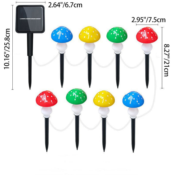 Contemporary Creative Waterproof Solar Mushroom Plastic LED Landscape Lighting Outdoor Lights For Garden | Stornfield