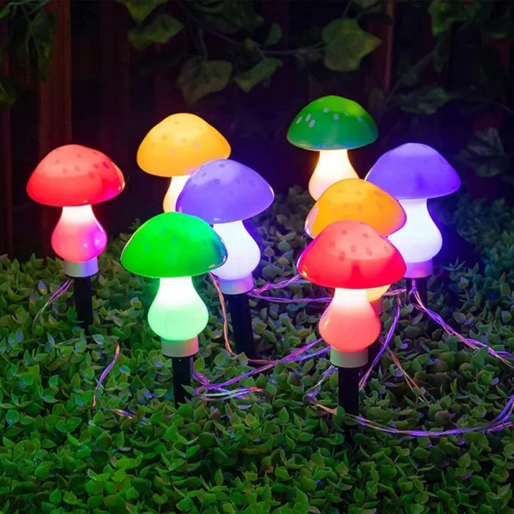 Contemporary Creative Waterproof Solar Mushroom Plastic LED Landscape Lighting Outdoor Lights For Garden | Stornfield