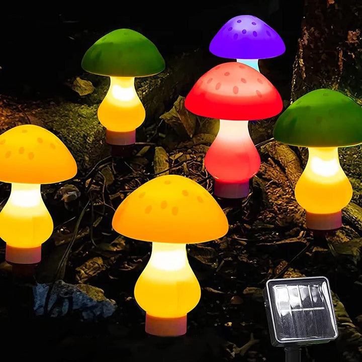 Contemporary Creative Waterproof Solar Mushroom Plastic LED Landscape Lighting Outdoor Lights For Garden | Stornfield