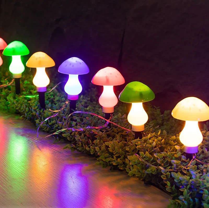 Contemporary Creative Waterproof Solar Mushroom Plastic LED Landscape Lighting Outdoor Lights For Garden | Stornfield