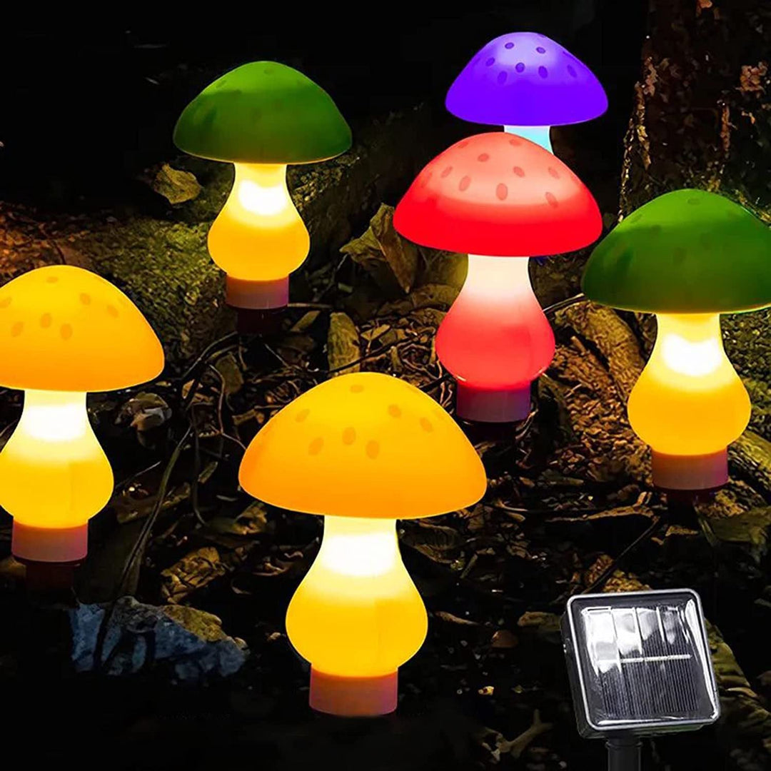 Contemporary Creative Waterproof Solar Mushroom Plastic LED Landscape Lighting Outdoor Lights For Garden | Stornfield