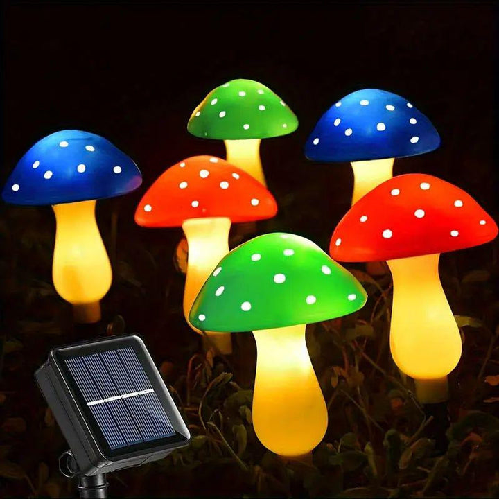 Contemporary Creative Waterproof Solar Mushroom Plastic LED Landscape Lighting Outdoor Lights For Garden | Stornfield