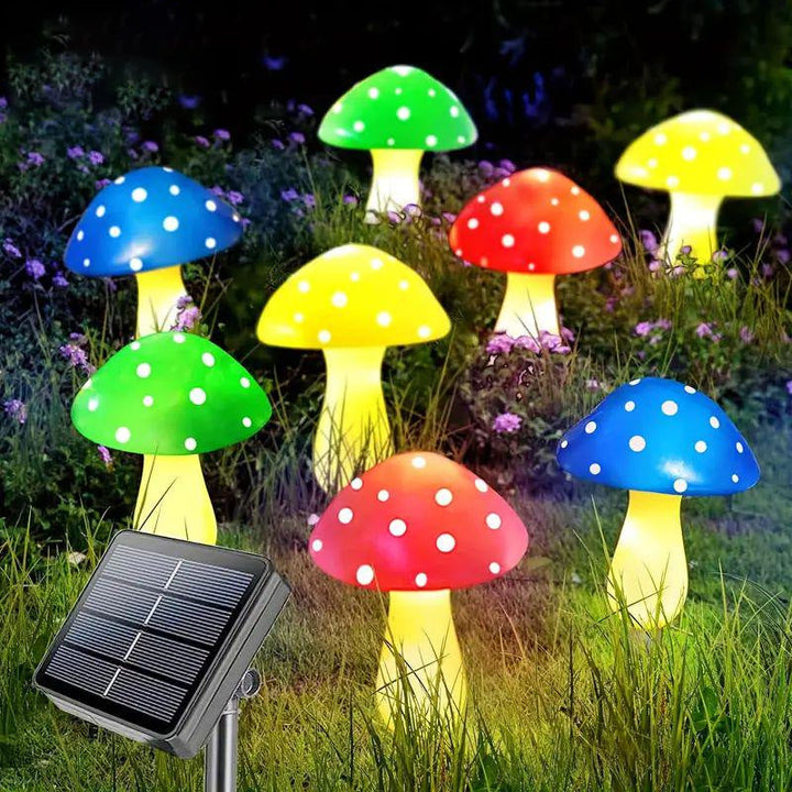 Contemporary Creative Waterproof Solar Mushroom Plastic LED Landscape Lighting Outdoor Lights For Garden | Stornfield