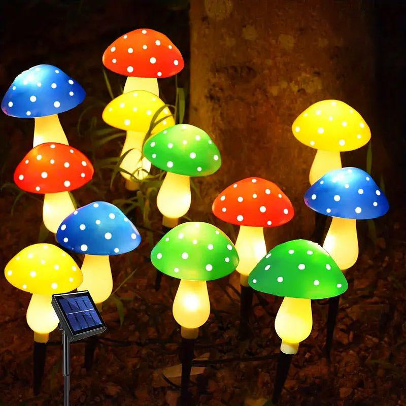 Contemporary Creative Waterproof Solar Mushroom Plastic LED Landscape Lighting Outdoor Lights For Garden | Stornfield