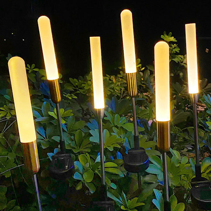 Modern Art Deco Waterproof Solar Cylinder Acrylic Aluminum Stainless Steel ABS LED Outdoor Light Landscape Lighting For Garden | Stornfield