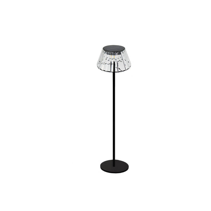 Contemporary Industrial Waterproof Solar USB Iron Glass Outdoor LED Standing Floor Lamp For Garden | Stornfield