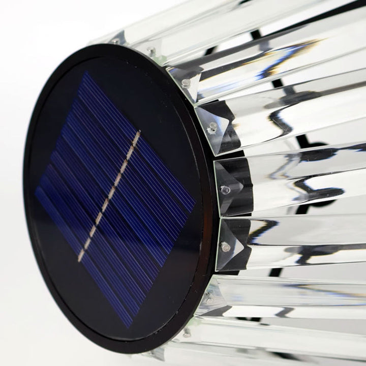 Contemporary Industrial Waterproof Solar USB Iron Glass Outdoor LED Standing Floor Lamp For Garden | Stornfield