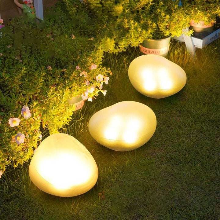 Modern Minimalist Waterproof Solar Pebble PP LED Outdoor Light Landscape Lighting For Garden | Stornfield