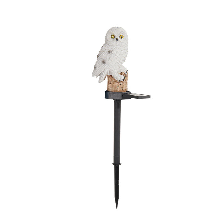 Modern Art Deco Waterproof Solar Resin PP Owl LED Landscape Lighting Outdoor Light For Outdoor Patio | Stornfield