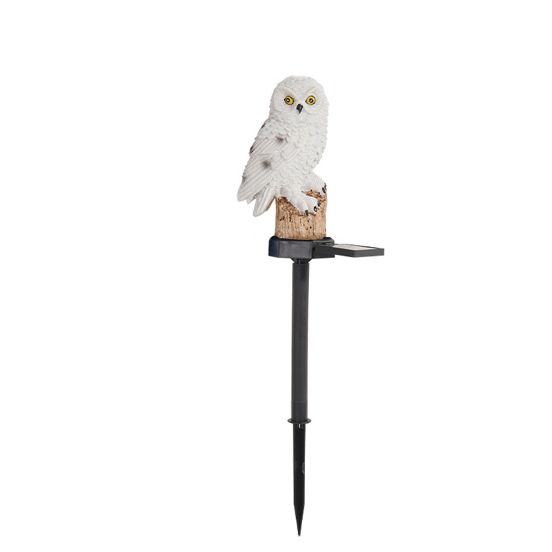 Modern Art Deco Waterproof Solar Resin PP Owl LED Landscape Lighting Outdoor Light For Outdoor Patio | Stornfield