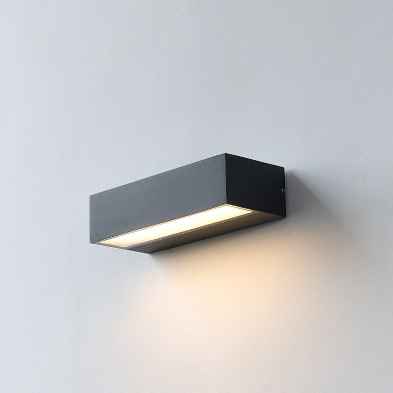 Modern Minimalist Rectangular Bar Waterproof Aluminum LED Wall Sconce Lamp For Garden | Stornfield