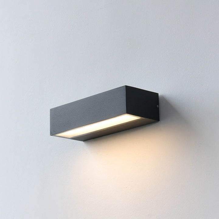 Modern Minimalist Rectangular Bar Waterproof Aluminum LED Wall Sconce Lamp For Garden | Stornfield