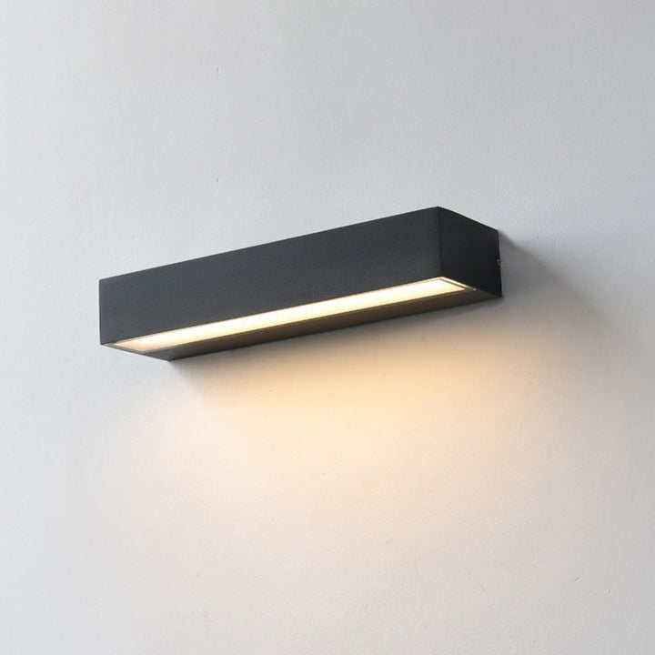 Modern Minimalist Rectangular Bar Waterproof Aluminum LED Wall Sconce Lamp For Garden | Stornfield