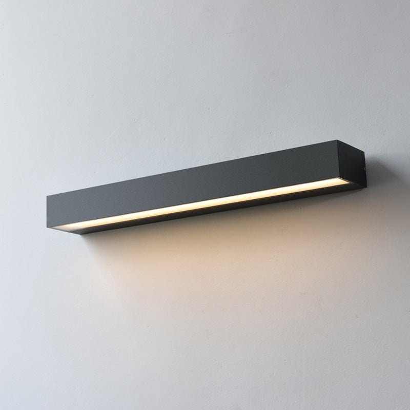 Modern Minimalist Rectangular Bar Waterproof Aluminum LED Wall Sconce Lamp For Garden | Stornfield