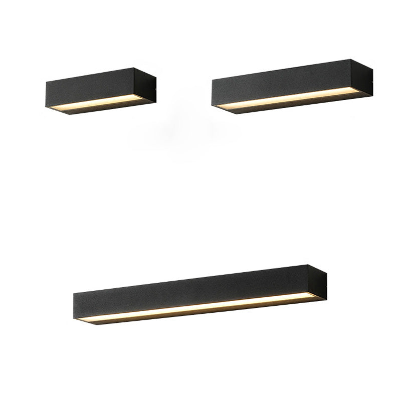 Modern Minimalist Rectangular Bar Waterproof Aluminum LED Wall Sconce Lamp For Garden | Stornfield