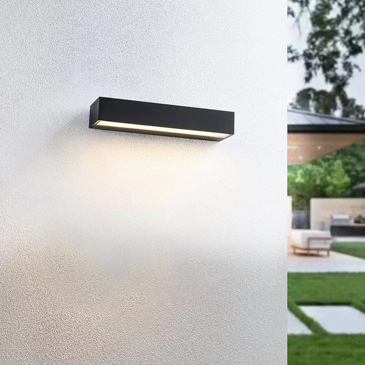 Modern Minimalist Rectangular Bar Waterproof Aluminum LED Wall Sconce Lamp For Garden | Stornfield