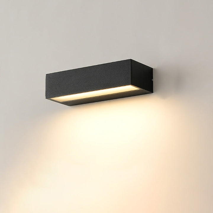 Modern Minimalist Rectangular Bar Waterproof Aluminum LED Wall Sconce Lamp For Garden | Stornfield